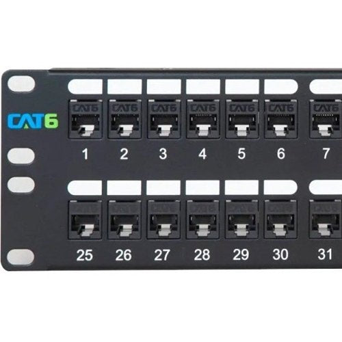 ICC ICMPP48CP6 CAT6 48-Port Feed-Through Patch Panel, 2U RMS