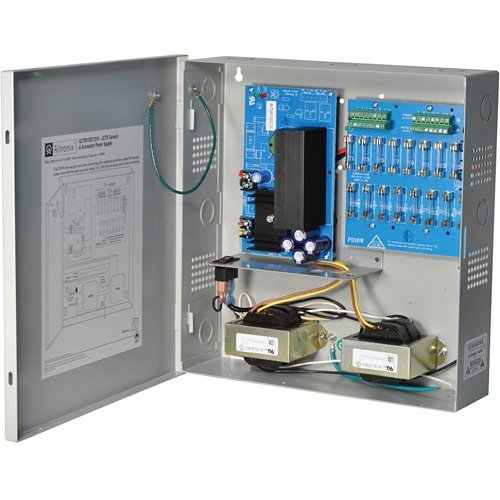 Altronix ALTV615DC10163 CCTV Power Supply with 16 Fused Outputs, 6-15VDC at 10A, 115VAC, 3-Wire Line Cord Image of AX-615DC1063