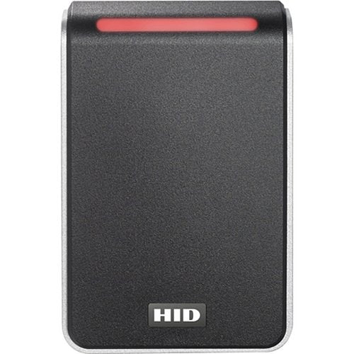 HID 40NKS-02-000000 Signo 40 Wall Mount Reader, 13.56MHz Profile, OSDP/Wiegand, Pigtail, Mobile Ready, Black with Silver Trim (Replaces R40, RP40)