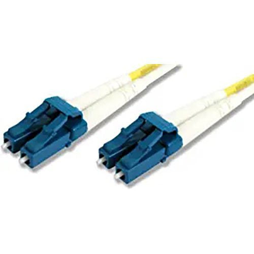 Lynn Electronics LCLCDUPSM-10M Optilink SM Duplex LC/LC Fiber Optic Patch Cable, Yellow, White, 10 Meter Image of LR-LCLCDUPS1