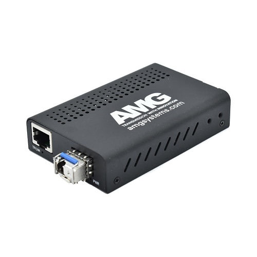 AMG Systems AMG210M-1G-1SM1A 210M Series Mini Ethernet Media Converter, 1-Port 10/100/1000BaseT(x) RJ45, 1-Port 1000BaseFx Multimode, 1-Fiber, LC Connector, 1310nm, 1Km