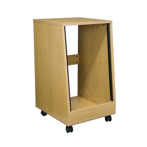 Middle Atlantic OSR16 OSR Series Sloped Rolling Rack, 23\\" Deep, 16U, Oak