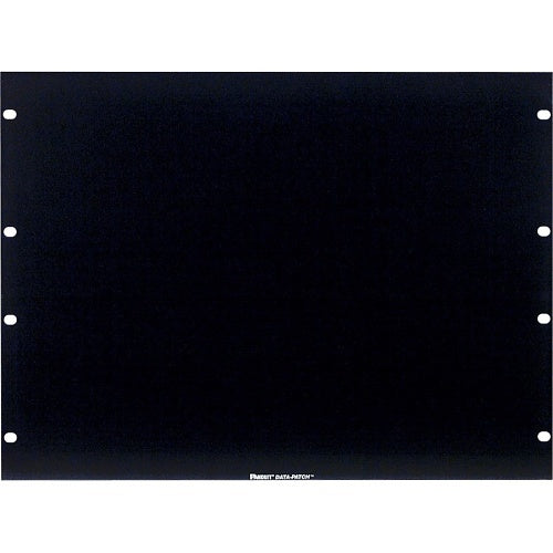 Panduit DPFP8 Horizontal Flat Rack Filler Panel, 8U RMS, Steel, Black
