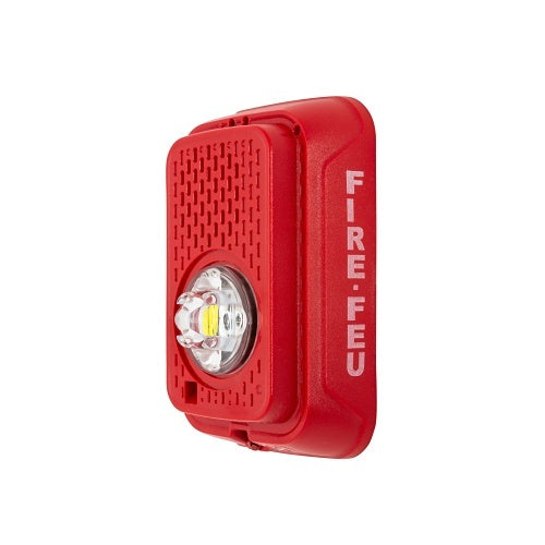System Sensor SGRLED-B Series Compact Wall Strobe with LED, Bilingual FIRE/FUEGO, Red