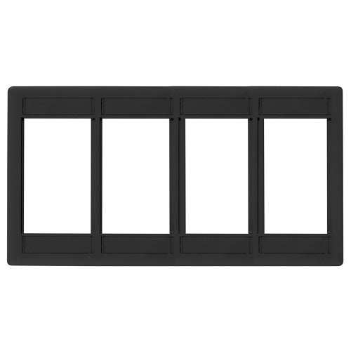 Hubbell IMF4BK iSTATION 4-Unit Front Loading Module Frame, Black