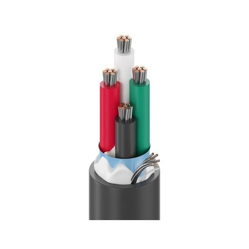 Belden 5302F1 0101000 18/4 Security and Sound TC Shielded Wire, Water-Blocked, 1000\', Black