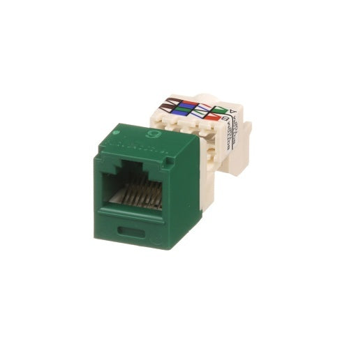 Panduit CJ688TPGR Mini-Com UTP RJ45 Cat 6 TP-Style Jack Module, Green