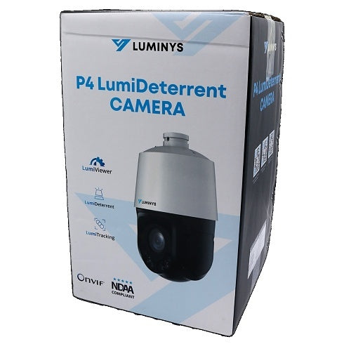 Luminys P44-8DB25 8MP Outdoor IP 25x LumiDeterrent PTZ Dome Camera, White