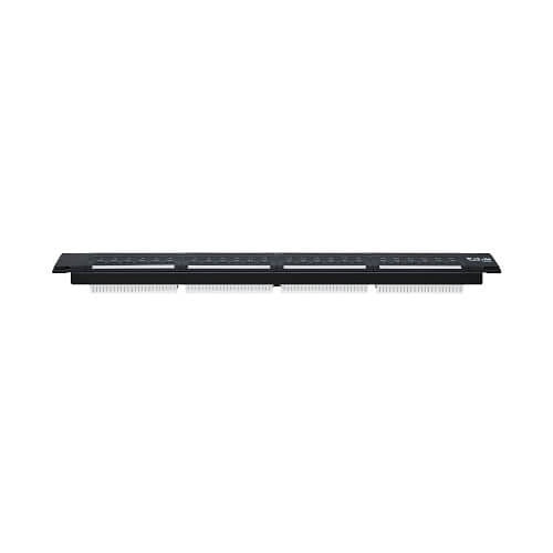 Tripp Lite N252-P48 48-Port CAT6 Patch Panel, 4PPoE Compliant, 110/Krone, 568A/B, RJ45 Ethernet, 2U Rack-Mount, Black