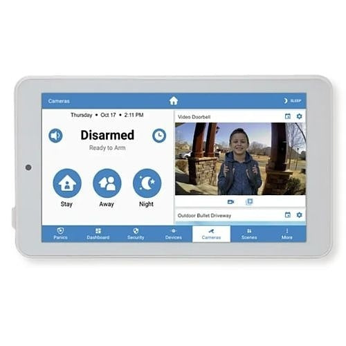 alula RE667X-PRO  7\\" Slimline Full-Color Touchpad Pro, Wall Mount and Tabletop Stand