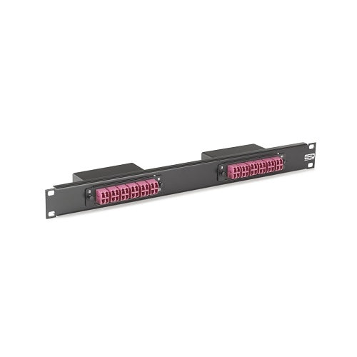 Hubbell OFPNL1U2SP Fiber Rack Mount Panel, 1-Rack Unit, 2 FSP Slots, FSP Flat Panel, Unloaded