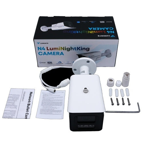 Luminys N4B-8VA2 N4 Mainstream Series 8 MP LumiNightKing IP Bullet Camera with 2.8 mm Lens, White-Light LEDs, IP66, PoE/DC