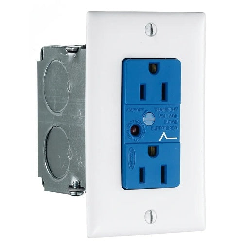 Hubbell NSOKPS 2-Gang netSELECT Cabinet Power Kit, 120VAC at 15A, Duplex Surge