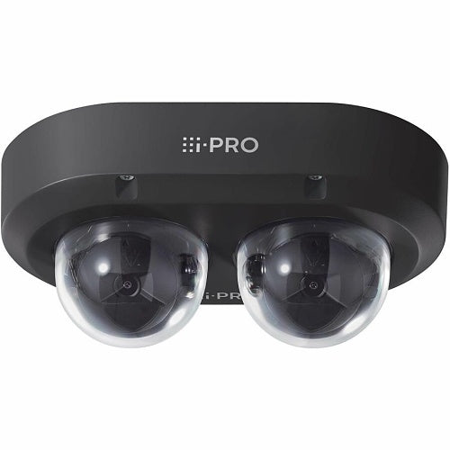 i-PRO WV-S85702-F3L1 2x4MP IR Outdoor Multi-Directional Dual Sensor IP Camera with AI Engine, Black
