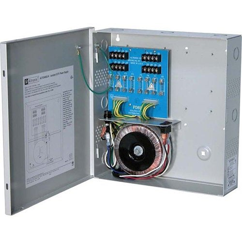 Altronix ALTV248ULHI3 CCTV Power Supply, 8 Fused Outputs, 24VAC at 12.5A, 115VAC, BC300 Enclosure, Includes 3-Wire Line Cord Image of AX-248ULHI3