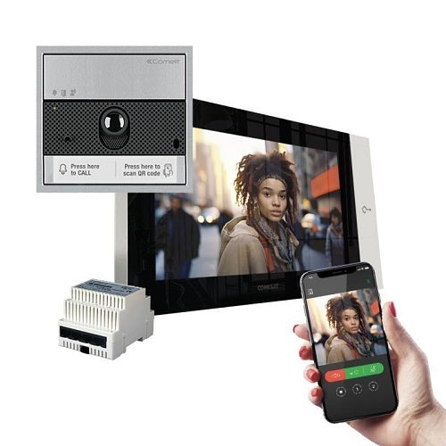 Comelit KVU8572 Scalable IP Video Intercom Kit with 7\\" Wi-Fi Monitor and Slave Gateway