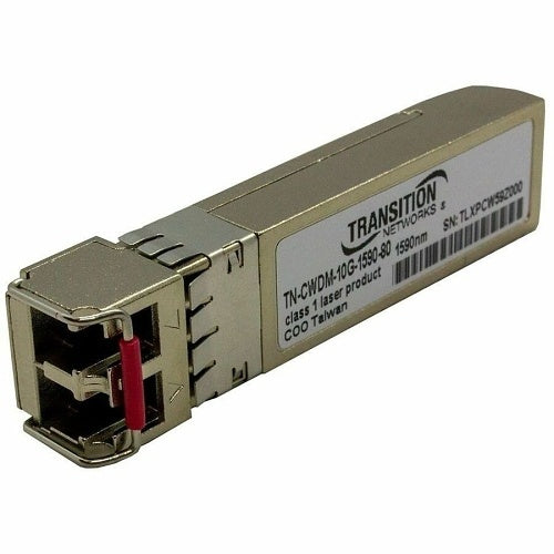 Lantronix TN-CWDM-10G-1590-80 Cisco Compatible CWDM SFP+ Module, 10GBASE-ZR, 10.3G, Singlemode LC