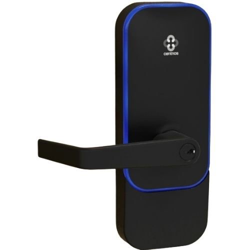 Centrios CEE100-AU-BSP-PARA Exit Trim with Push Bar Monitoring Sensor, Augusta, PARA, Black Suede Powdercoat