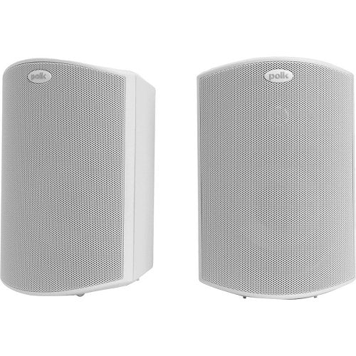 Polk AM6088 Atrium Series All Weather Outdoor Loudspeaker with 5.25" Driver, 1" Tweeter and Power Port Bass Venting, Pair, White