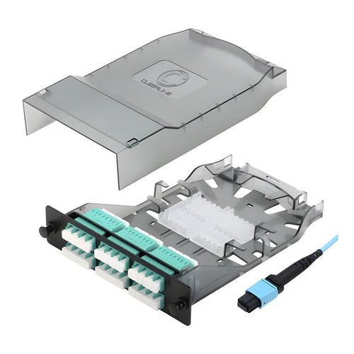 Cleerline CTG-MTLC24-MM-B2 HD MTP Elite 24-Fiber Cassette, MM(OM4), 1x24F MTP Male to 24 Quad LC/UPC, Type B2