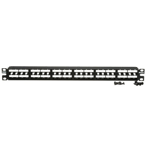 Panduit CPP48HDWBLY 48-Port Mini-Com Patch Panel, 1RU, Black