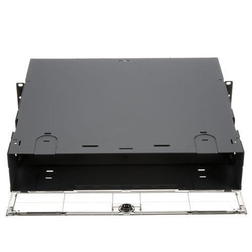 Panduit FCE2U Opticom QuickNet Rack‑Mount Fiber Enclosure, 2RU, Black