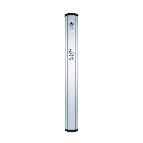 Camden CM-7536VR/4 Column CM-75 Series 36\\" Long Push Plate Switch with Hands Free Sensor, \'Wheelchair\\" Symbol and \\"Push to Open\\", Blue Graphic