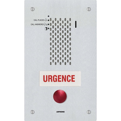 Aiphone IX-SSA-RA-FR IX Series 1-Call Button IP Audio Intercom, French, Flush Mount