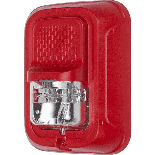 System Sensor P4RLA-P 4 Wire Wall Horn Strobe, Red Plain