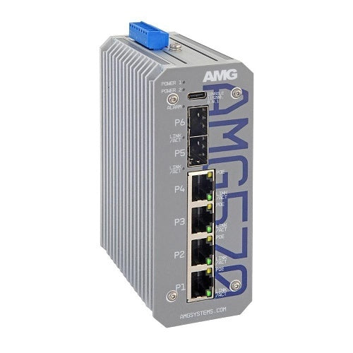 AMG Systems AMG570-4GAT-2S-P120 AMG570 Series Layer 2+ Managed Industrial Ethernet Switch 4TX(30W) + 2SFP