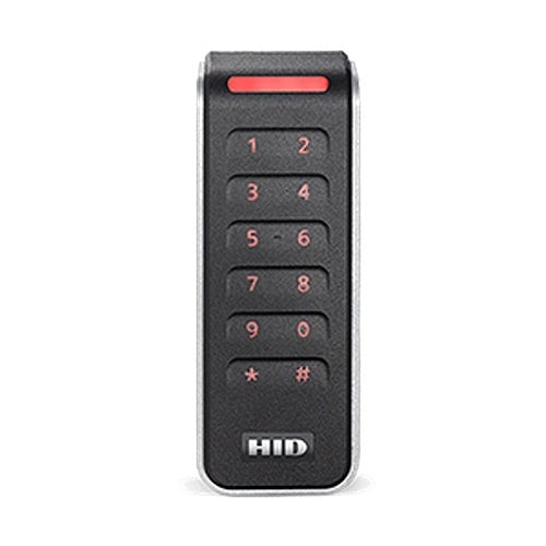 HID 20KTKS-01-001R7K Signo 20K Contactless Smartcard Keypad Reader, Terminal Connection, Seos Profile, 001R7K Configuration, Black with Silver Trim