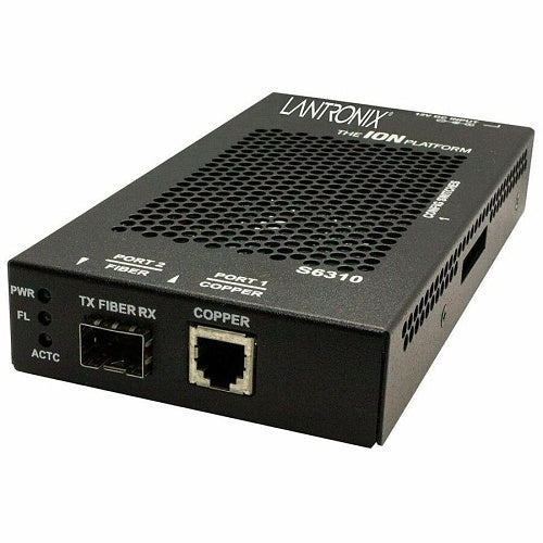 Lantronix S6310-3340-EU POTS Copper to Fiber Media Converter, ION SA, SFP, European Power Cord
