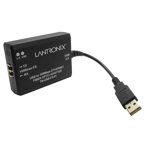Lantronix TN-USB-FX-01(LC) USB 2.0 to 100Base-FX Ethernet Media Converter