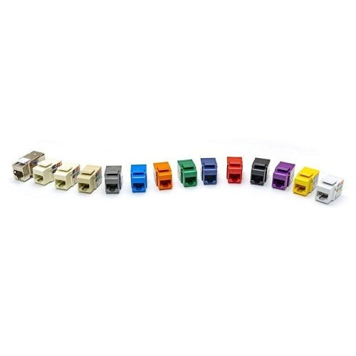 OCC K6A5002 KMJ UTP CAT6A Keystone Jack, Pack of 50, Black
