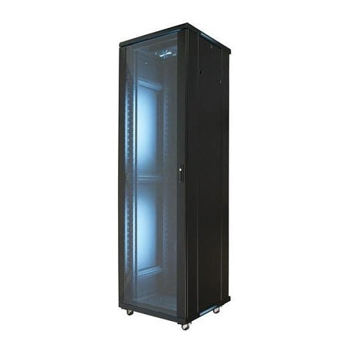 VMP EREN-42E 19" Equipment Rack Enclosure with 42U Floor Cabinet and 2-Fan Kit Pre-Installed