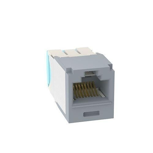 Panduit CJT6X88TGIG Keystone Jack, Mini-Com Module CAT6a 28/30AWG UTP, International Gray
