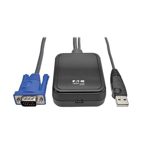 Eaton Tripp Lite B032-VU1 KVM Console to USB 2.0 Portable Laptop Crash Cart Adapter with File Transfer and Video Capture, 1920 1200 at 60 Hz