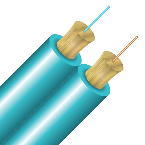 Cleerline D50125MOM3P SSF Duplex Cable Plenum I/O, 50/125, OM3, Aqua, Spool, 1000\'
