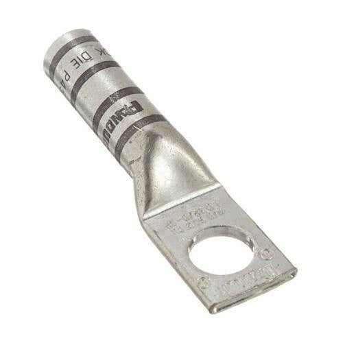 Panduit LCB2/0-12-X Tin-Plated Copper Compression Lug, 1-Hole, Standard Barrel