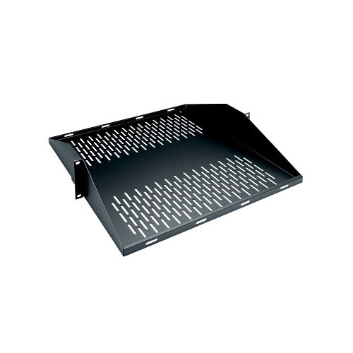 Middle Atlantic U2MS Vented Series Center Mount Utility Rack Shelf, 18\\" Deep, 2U RMS, Black