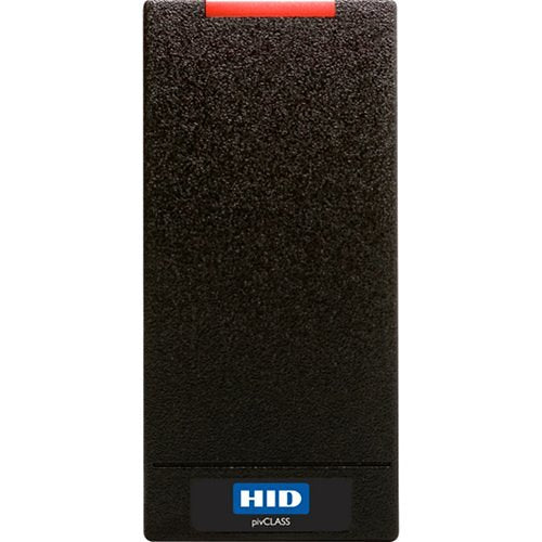 HID 900NHRNEK0000C pivCLASS Mullion R10 Reader, 13.56 MHz Supports PKI-Based FIPS 201 Credentials, RS485 FDX, Pigtail, Standard v1, Black