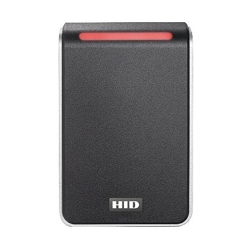 HID 40NKS-00-00004K Signo 40 Contactless Smartcard Reader with Pigtail Connection, Standard Profile, Black with Silver Trim