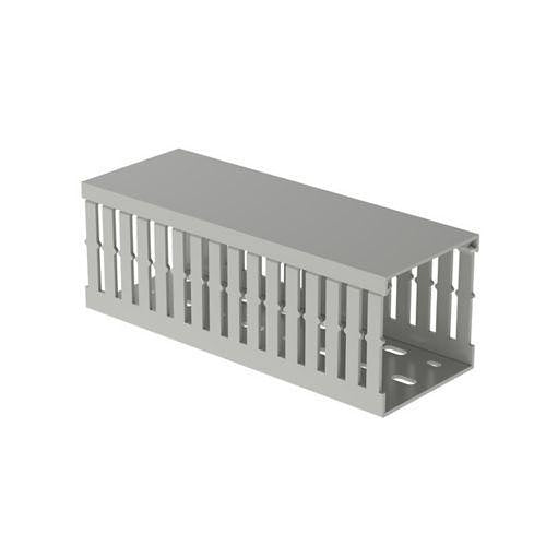 Panduit MC75X75IG2 Cable Duct, Slotted Metric Duct, 75mm x 75mm x 2m, PVC