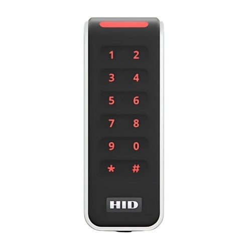 HID 20KNKS-01-00U71F Signo 20K Contactless Smartcard Keypad Reader with Pigtail Connection, Seos Profile, Black with Silver Trim