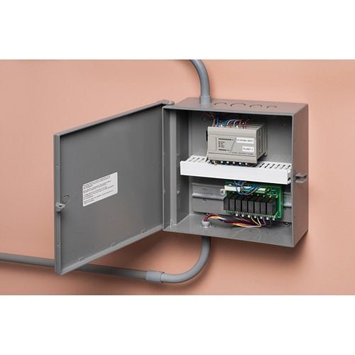 Arlington EB1212BP Heavy-Duty Non-Metallic Enclosure Box with Removable Back Plate, 12 12 4\\", NEMA3R. Gray