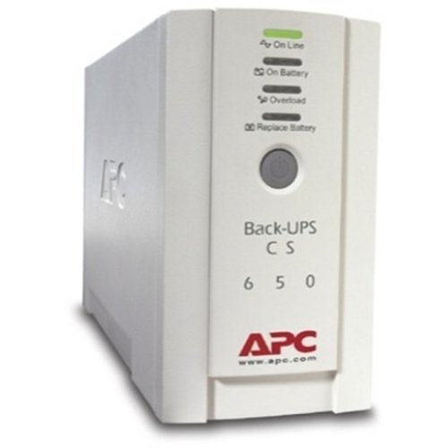 APC BK650EI Back-UPS, 650VA, Tower, 230V, 4-Outlet IEC C13, User Replaceable Battery