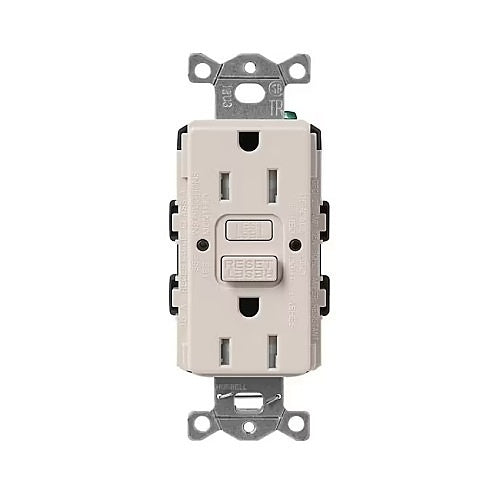 Lutron SCR-15-GFST-TP Claro 15A Tamper Resistant Duplex Receptacle, Taupe