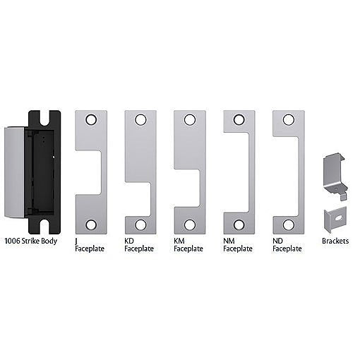 HES 1006CS-630 1006 Series Complete Electric Strike, Includes Smart Pac III, Faceplates (J, KD, KM, HM, ND) and Brackets, Satin Stainless Steel