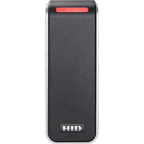 HID 20NKS-T2-000000 Signo 20 Mullion Reader, 13.56mHz Profile, OSDP/Wiegand, Pigtail, Mobile Ready, Black/Silver Image of HU-20NKST200