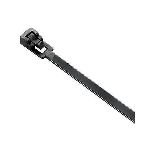 ADI PRO 0E-WT850BR Nylon Releasable Wire Ties, 8\\" Length, 50 lb Tensile Strength, 100-Pack, Black